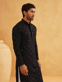SOJANYA Motif Etnik Bersulam Kolar Mandarin Labuci Kapas Tulen Kurta Lurus