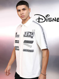 Highlander Disney Pure Cotton Mickey Printed Oversized Casual Shirt
