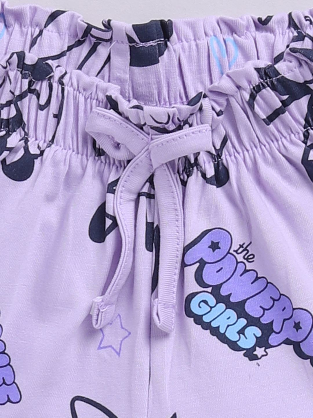 Happy Faces Girls Powerpuff Girls Printed Pure Cotton Shorts