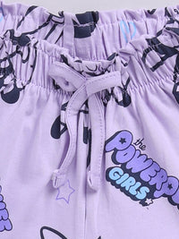 Happy Faces Girls Powerpuff Girls Printed Pure Cotton Shorts