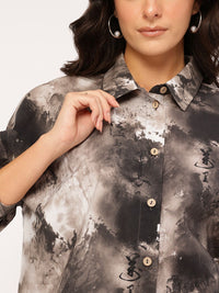 DressBerry Bold Basics Dyed Drop-Shoulder Oversized Longline Shirt