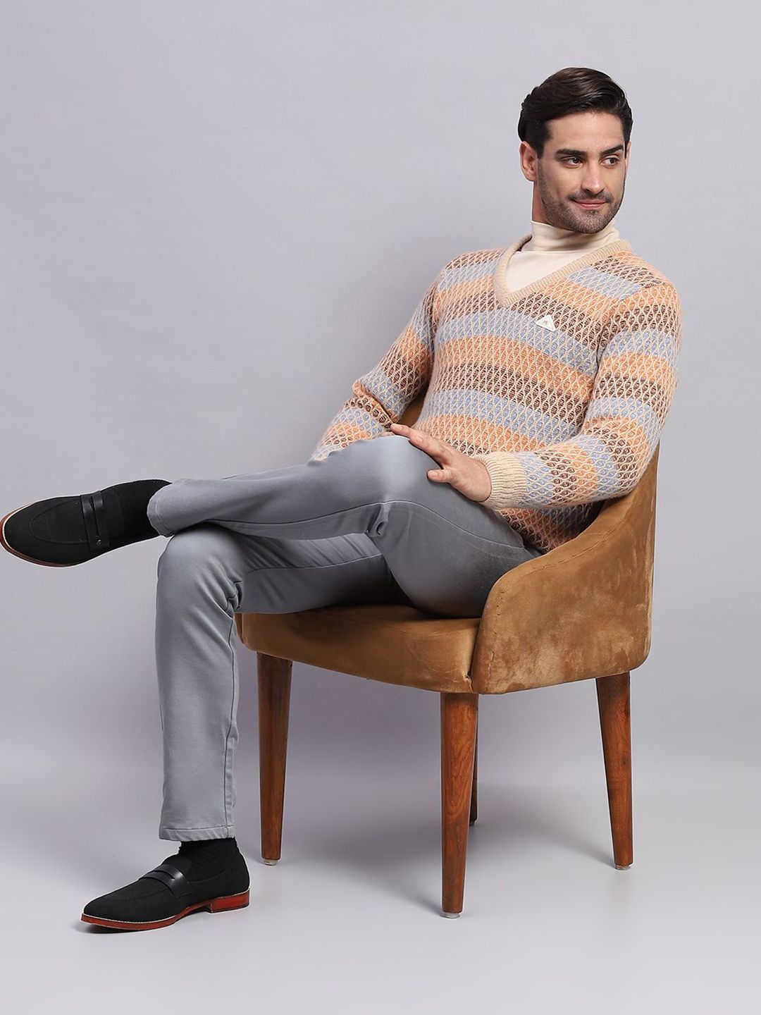 Monte Carlo Men Self Design Pullover