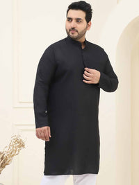 SOJANYA PLUS Band Collar Lengan Panjang Pure Cotton Straight Kurta