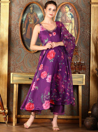 W Women Floral Printed Regular Kurta with Trousers & With Dupatta