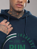 ADRO Men Typography Printed Hood Cotton Pullover Sweatshirt