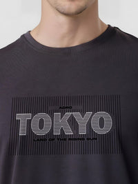 ADRO Men Typography Printed Round Neck Cotton T-shirt