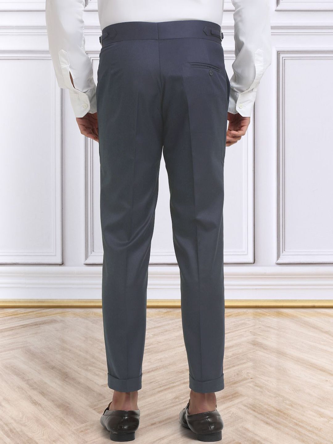 KLOTTHE Men's Cotton Rich Solid Slim Fit Gurkha pants