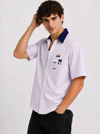 ADRO Men Relaxed Striped Casual Shirt