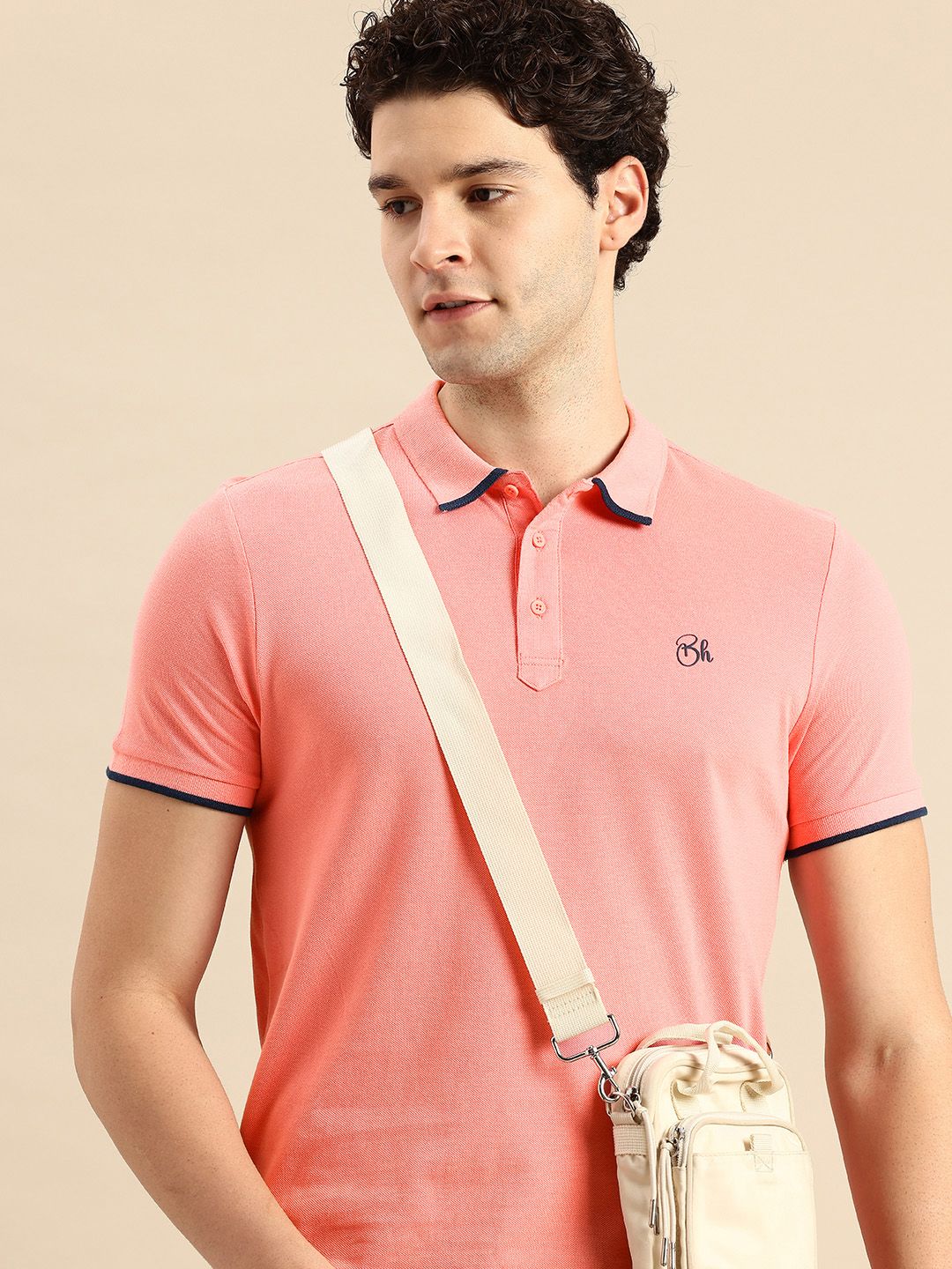 Being Human Polo Collar Pure Cotton T-shirt