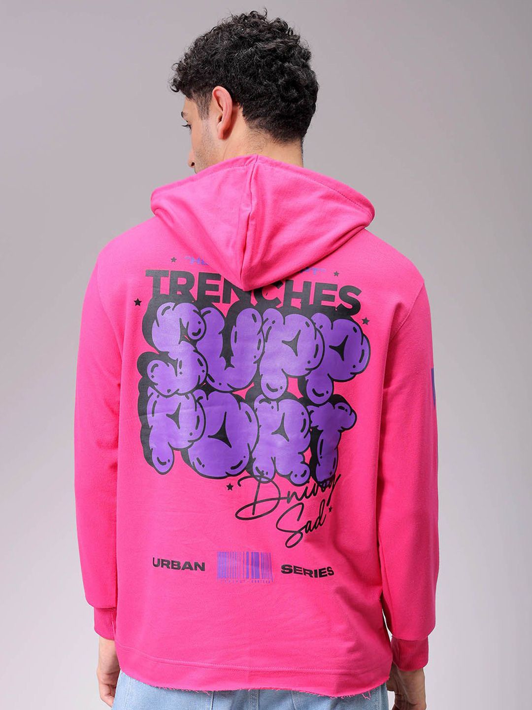 The Indian Garage Co Men Printed Hooded Sweatshirt