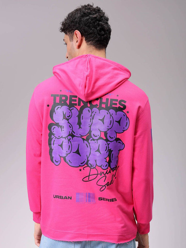 The Indian Garage Co Men Printed Hooded Sweatshirt