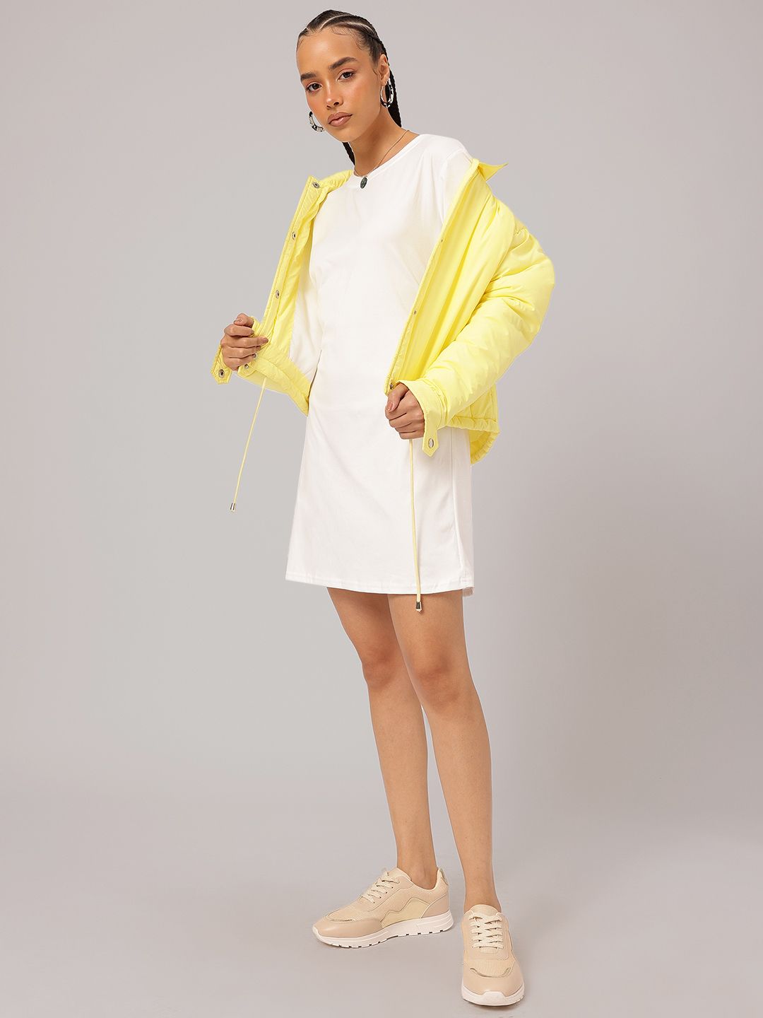 DressBerry T-shirt Mini Dress with Tie-Up