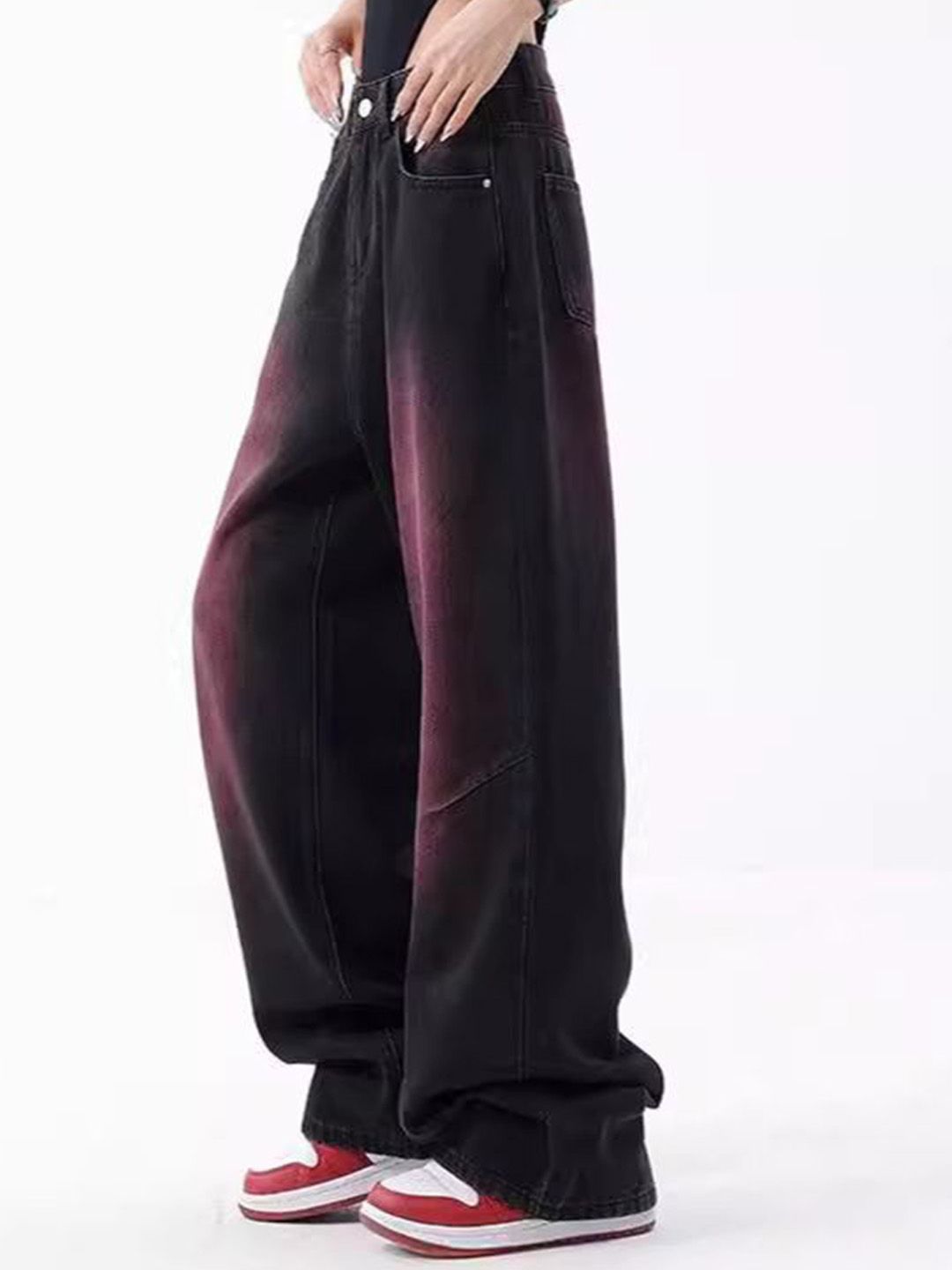 DressBerry Women High-Rise Baggy Jeans