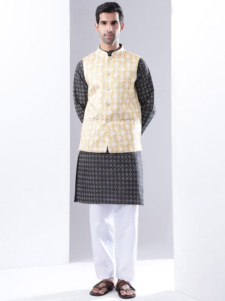 Anouk Men Printed Kurta Biasa dengan Set Kurta Piyama