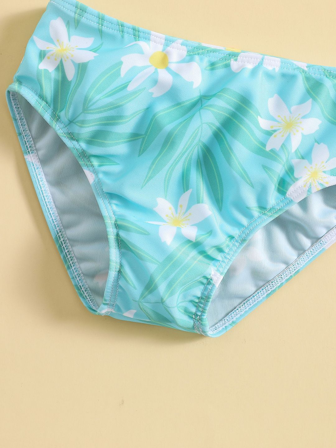 YK Infant Girls Printed Top & Briefs Swim Set