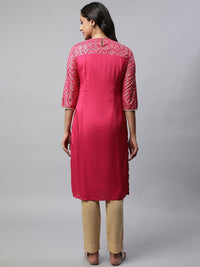AURELIA Women Geometric Printed Sequinned Kurta