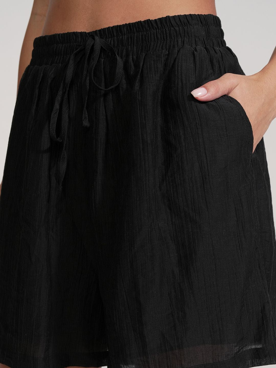 Tokyo Talkies Collar Neck Shirt With Shorts Co-Ords