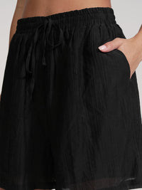 Tokyo Talkies Collar Neck Shirt With Shorts Co-Ords