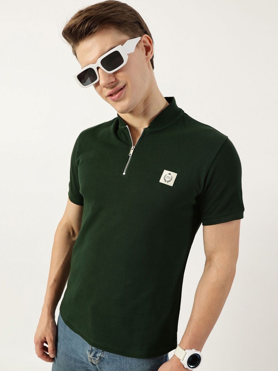Thomas Scott Men Mandarin Collar T-shirt