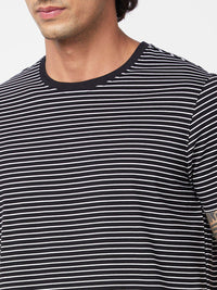 SPYKAR Striped Slim Fit Cotton T-shirt