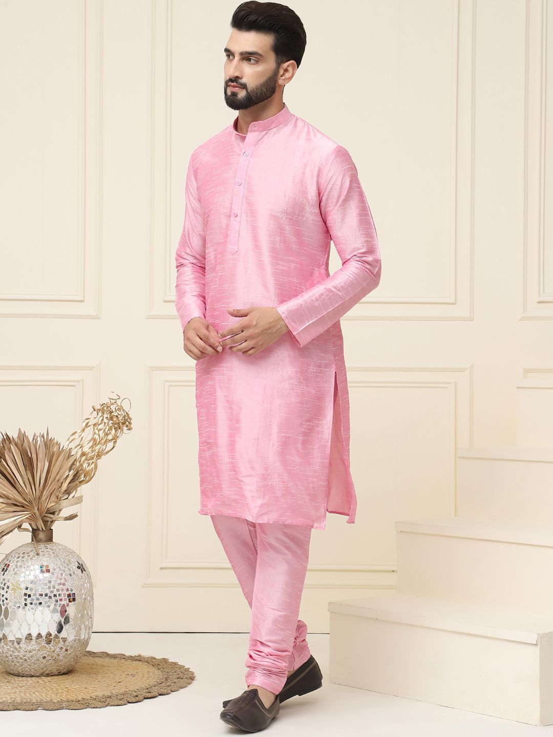 SOJANYA Straight Dupion Silk Kurta with Churidar