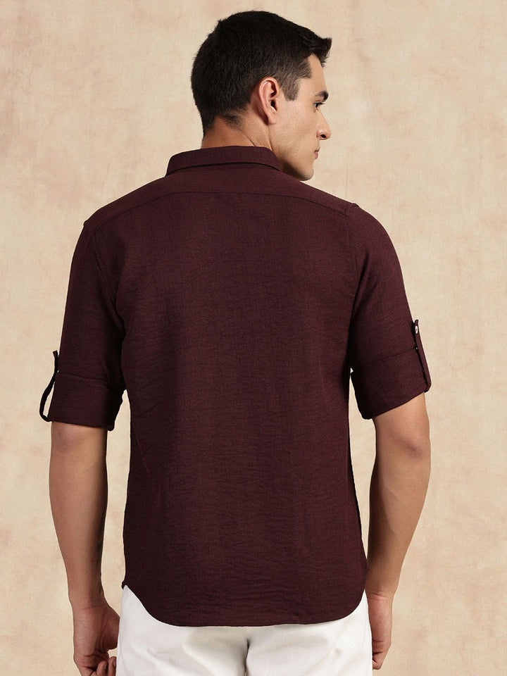 Thomas Scott Men Slim Fit Button-Down Collar Casual Shirt