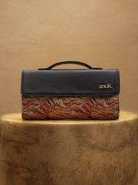 ZOUK Rhea Kapoor Nicobar Coral Textured Water Resistant Jute Envelope Clutch