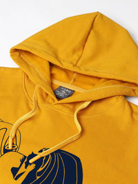 ADRO Lelaki Cotton Printed Hooded Pullover Sweatshirt Kasual