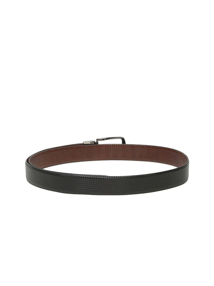 Teakwood Leathers Men Textured Leather Reversible Formal Belt