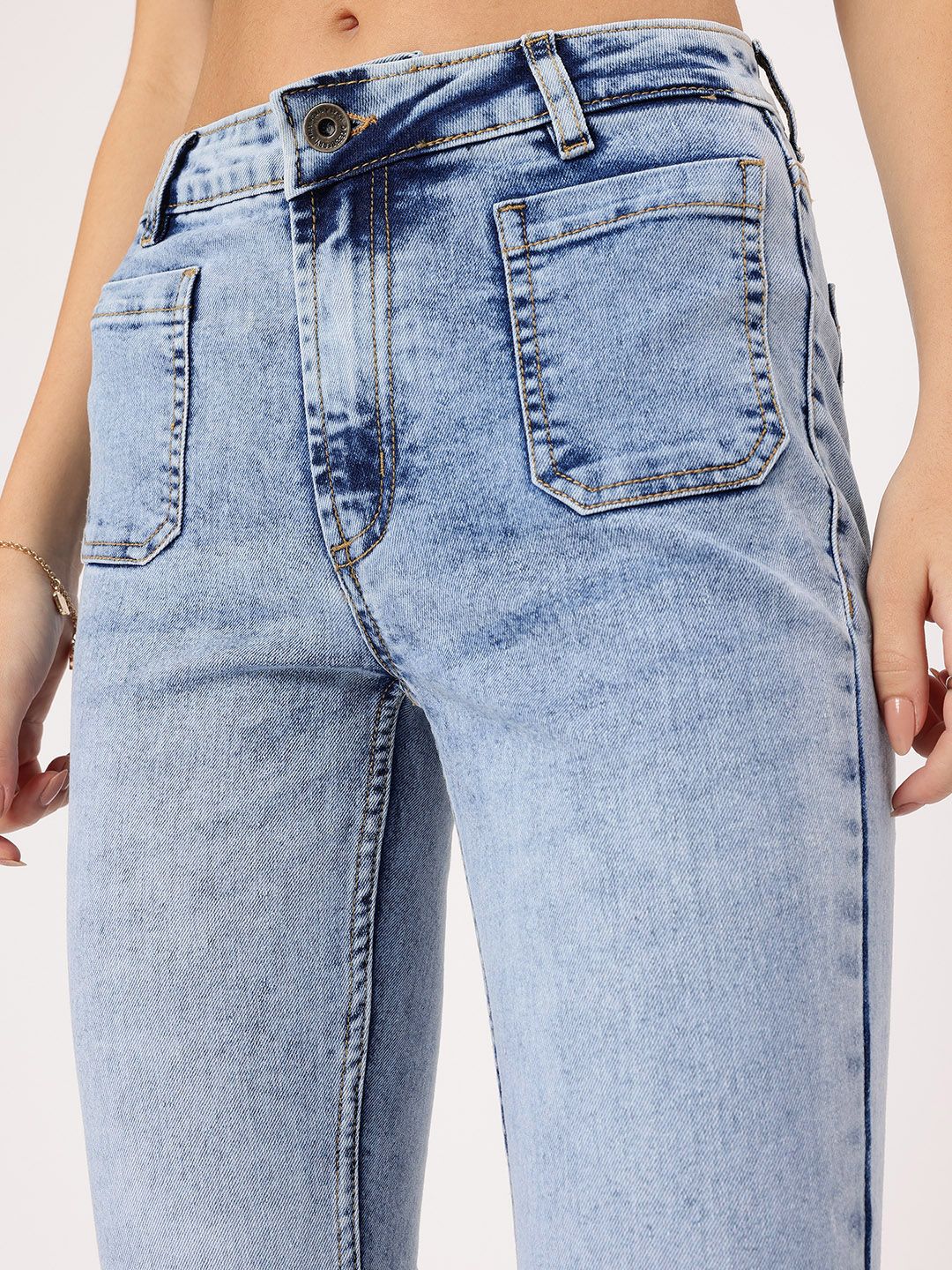 DressBerry Women Vintage Vibes Bootcut Fit Stretchable Jeans