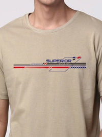ADRO Lelaki Grafik Bercetak T-shirt Kapas Leher Bulat