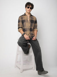 VASTRADO Men Classic Spread Collar Geometric Printed Cotton Slim Fit Casual Shirt