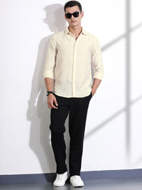 Thomas Scott Men Classic Slim Fit Opaque Casual Shirt