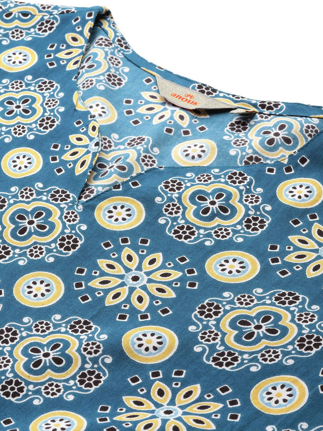 Anouk Ethnic Motifs Printed Kurta with Trousers & Dupatta