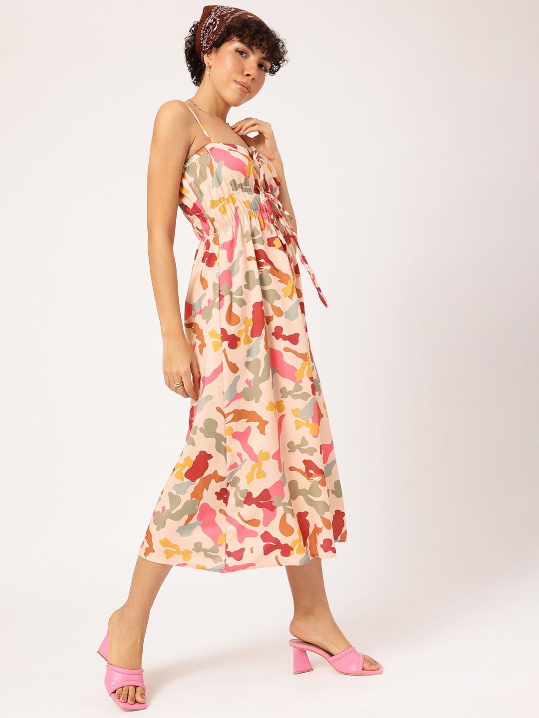 DressBerry Summer Bae Strappy Fit and Flare Maxi Dress