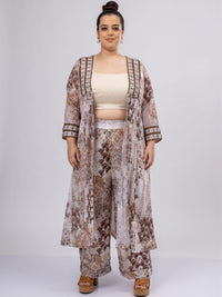 Mamicha Retro Printed Shoulder Straps Top & Trousers Co-Ords