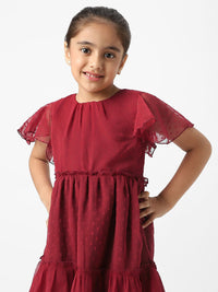 Nauti Nati Flared Sleeve Ruffled Fit & Flare Dress