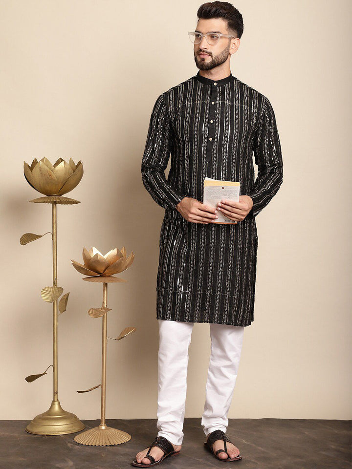 Anouk Leheriya Embroidered Regular Pure Cotton Kurta with Churidar
