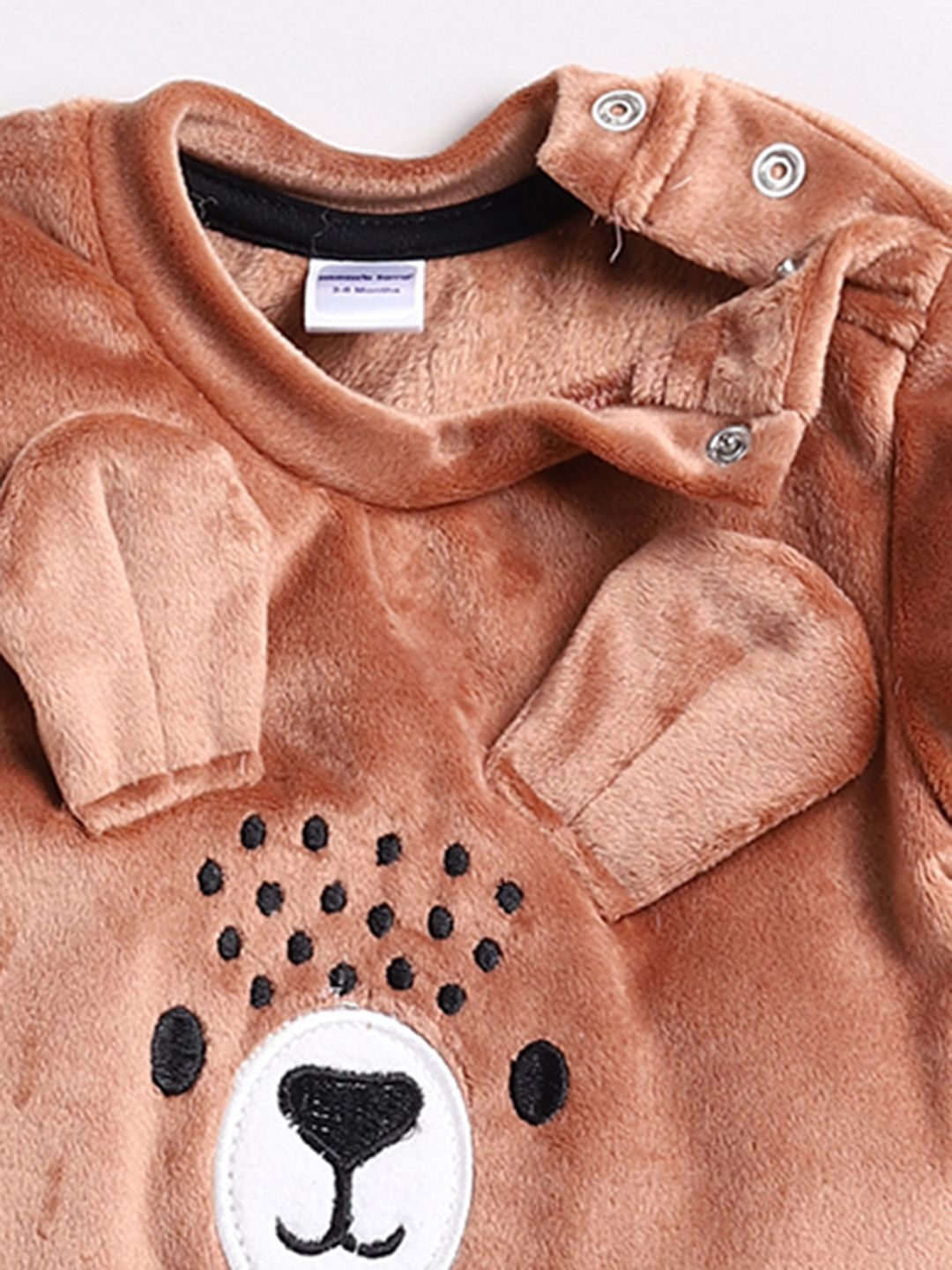 Moms Love Infant Boys Embroidered Pure Cotton Sleepsuit