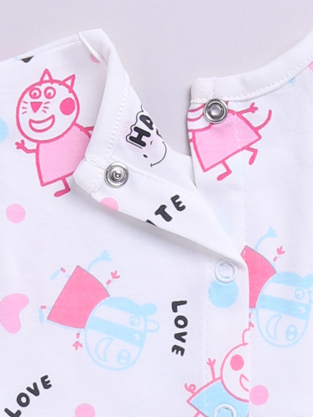 Happy Faces Infant Girls Peppa Pig Printed Pure Cotton A-Line Dress