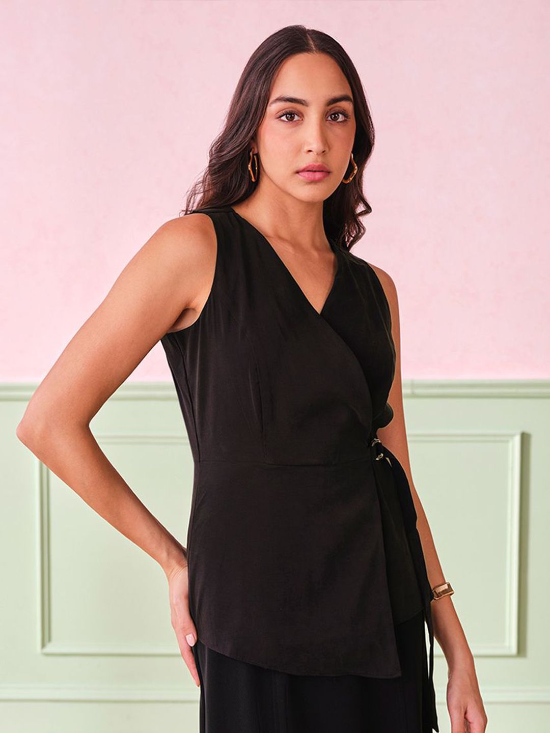 AND Women V-Neck Wrap Top