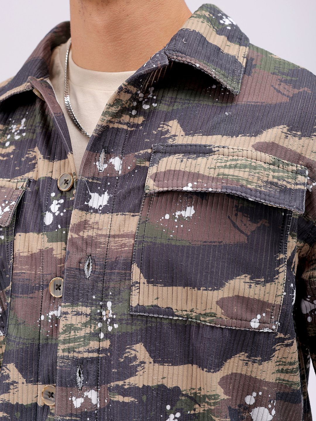 The Indian Garage Co Men Cutaway Collar Abstract Printed Casual Shirt