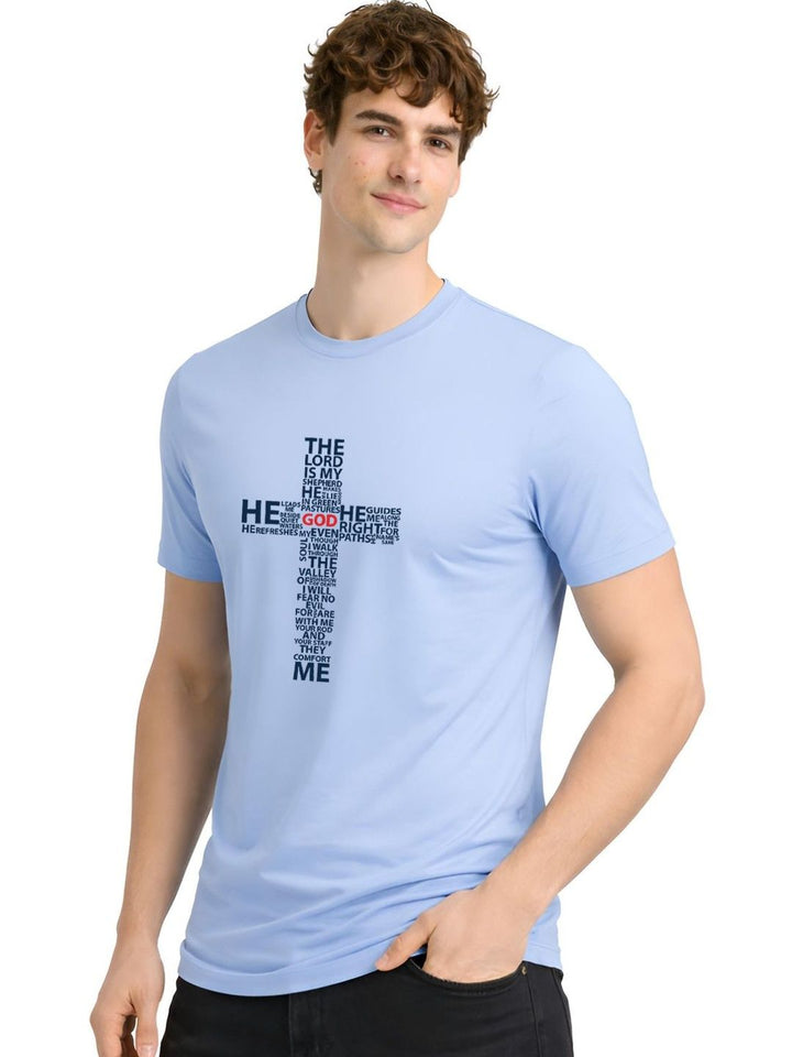 ADRO Typography Printed Round Neck Short Sleeves Regular Fit Pure Cotton T-shirt