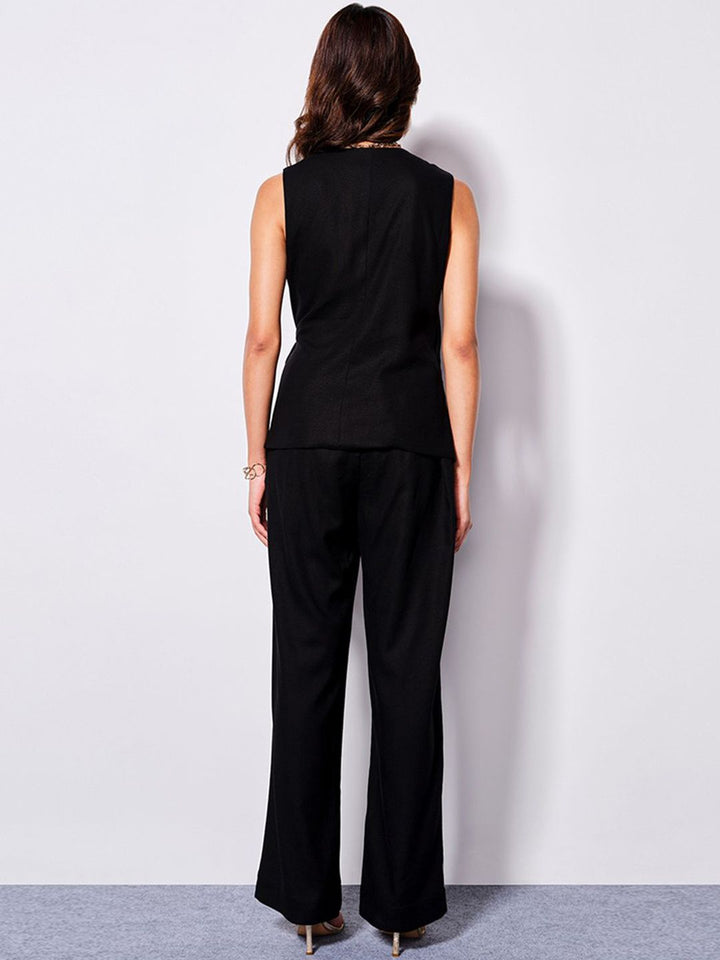 AND V-Neck Sleeveless Top & Trousers