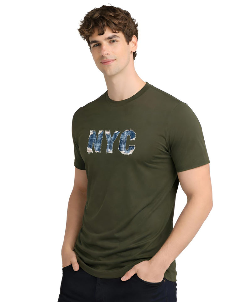 ADRO Men Typography Printed T-shirt