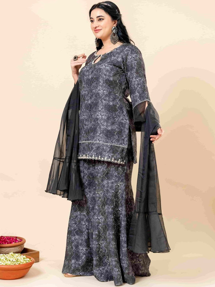Mamicha Printed Key Hole Neck Kurta Set