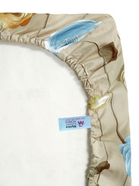 Myntra Elegant Beige Floral 300 TC King 7D Cadar dengan 2 Sarung Bantal