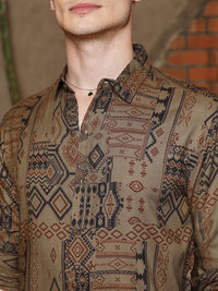 Campus Sutra Men Comfort Tartan Checks Opaque Printed Casual Shirt