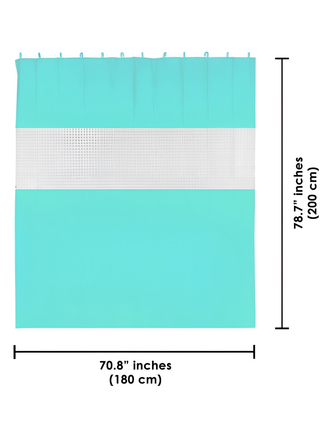 Story@home Blue & White Shower Curtain With Rings