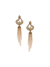 Anouk Off Batu Bersalut Emas Putih Bertatah & Manik Berbentuk Kubah Jhumkas